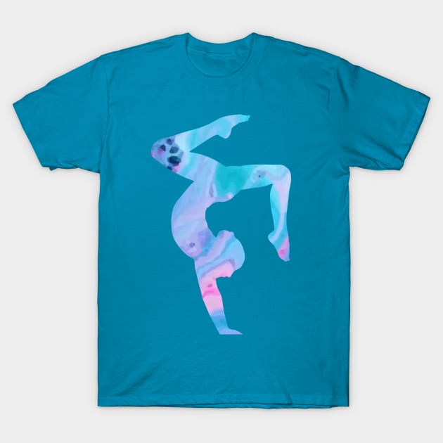 Gymnast Stag Handstand Rainbow T-Shirt by FlexiblePeople